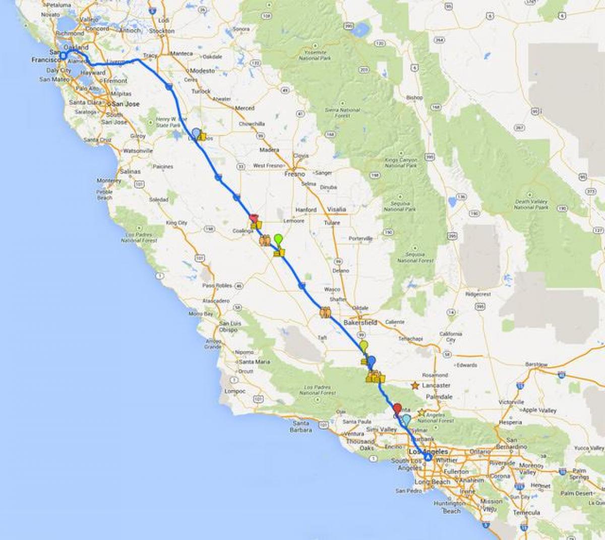 Zemljevid San Francisco vožnje tour