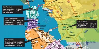Zemljevid bay area nepremičnine