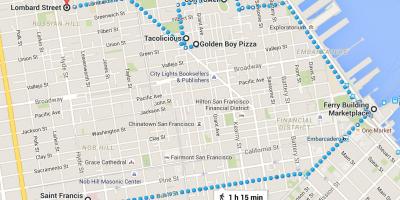 San Francisco chinatown peš ogled zemljevida
