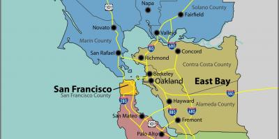 San Francisco bay na zemljevidu