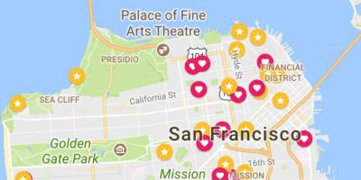 Zemljevid San Francisco finančne district