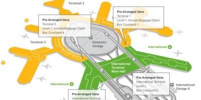 Zemljevid San Francisco letališče zahtevek prtljaga