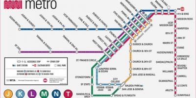 San Fran metro zemljevid