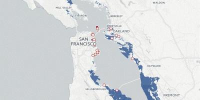 Zemljevid San Francisco poplav