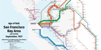 San Fran vlak zemljevid