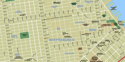 Zemljevid znamenitosti San Francisca