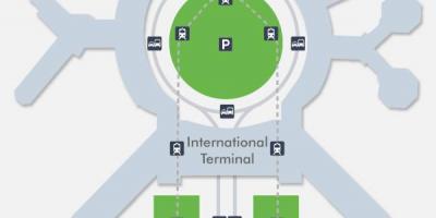 Zemljevid SFO letališki terminal 1
