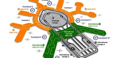 SFO mednarodni terminal turistov zemljevid