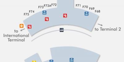 SFO zemljevid letališča terminal 3