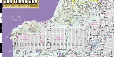 Zemljevid streetwise San Francisco