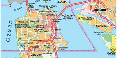 Zemljevid east bay mest