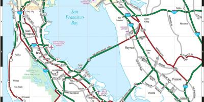 Zemljevid San Francisco bay area