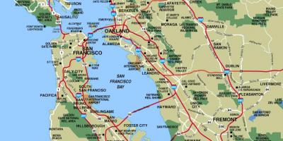 Zemljevid San Francisco območje mesta