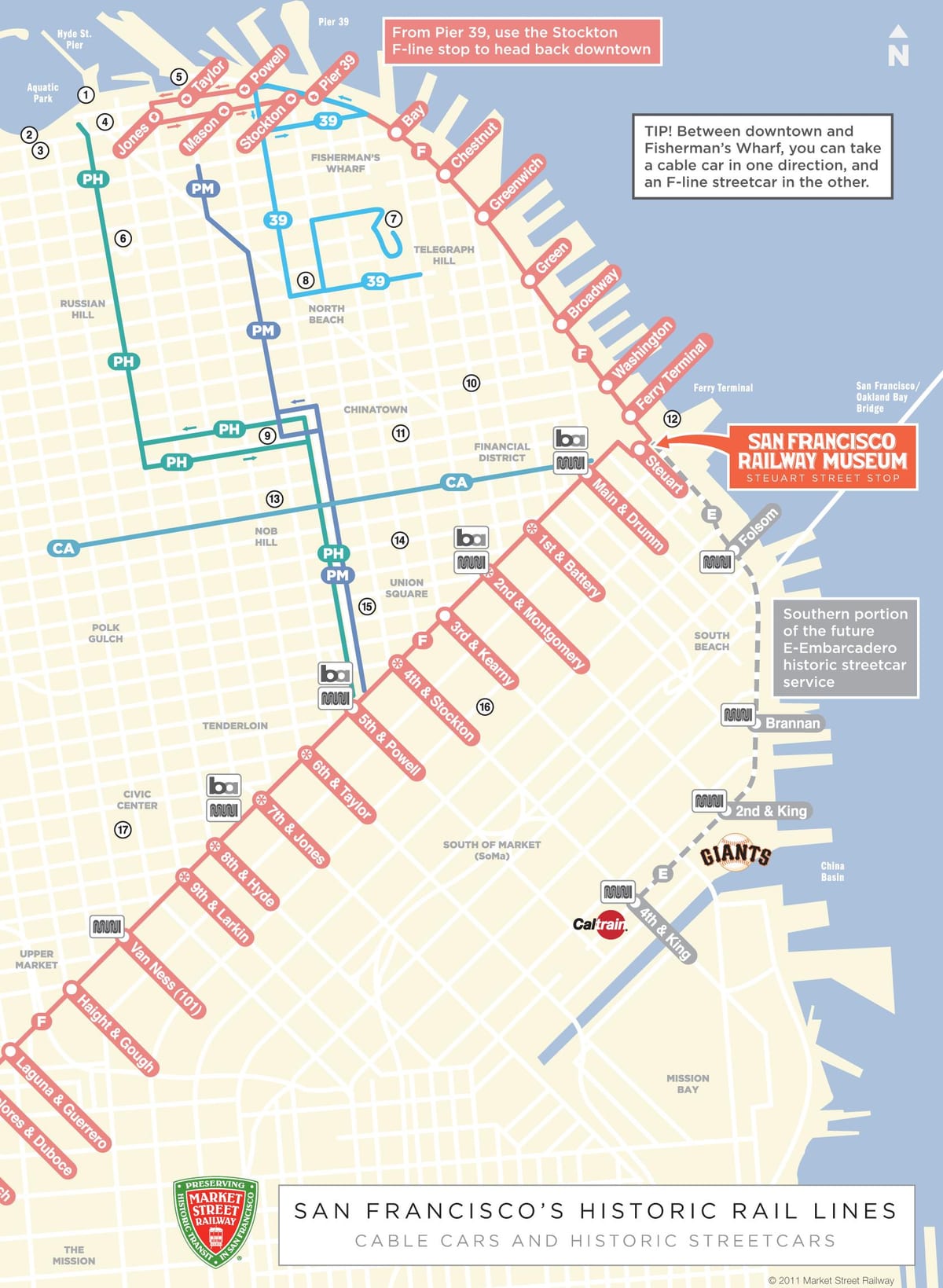 Zemljevid žičnice poti v San Frančiškanski, ca