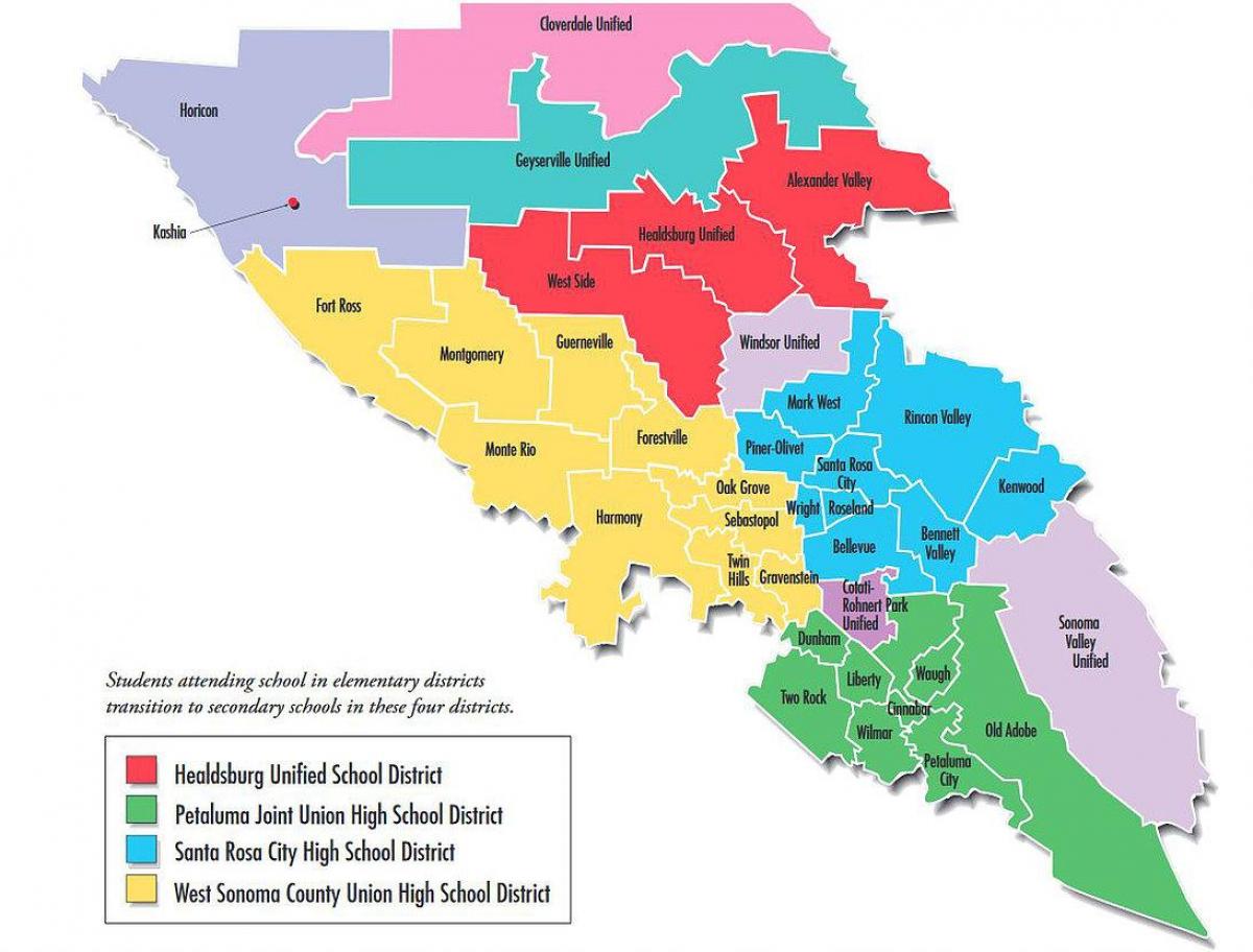 San Francisco school district zemljevid