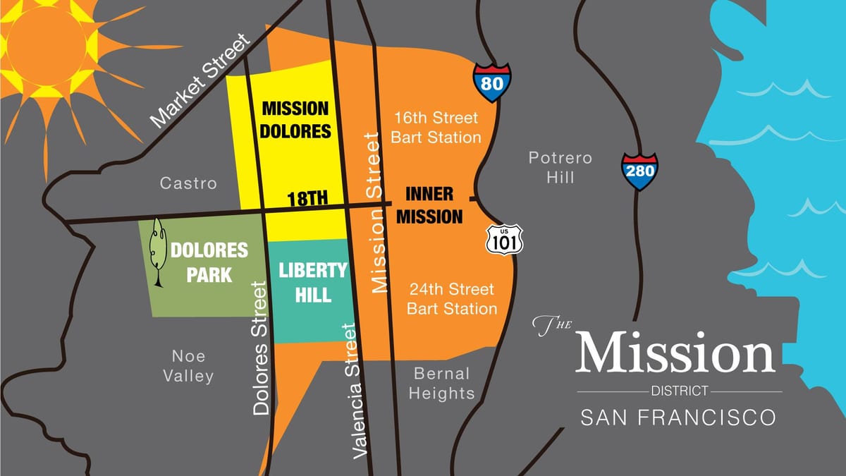 Zemljevid naloga okrožju San Francisco