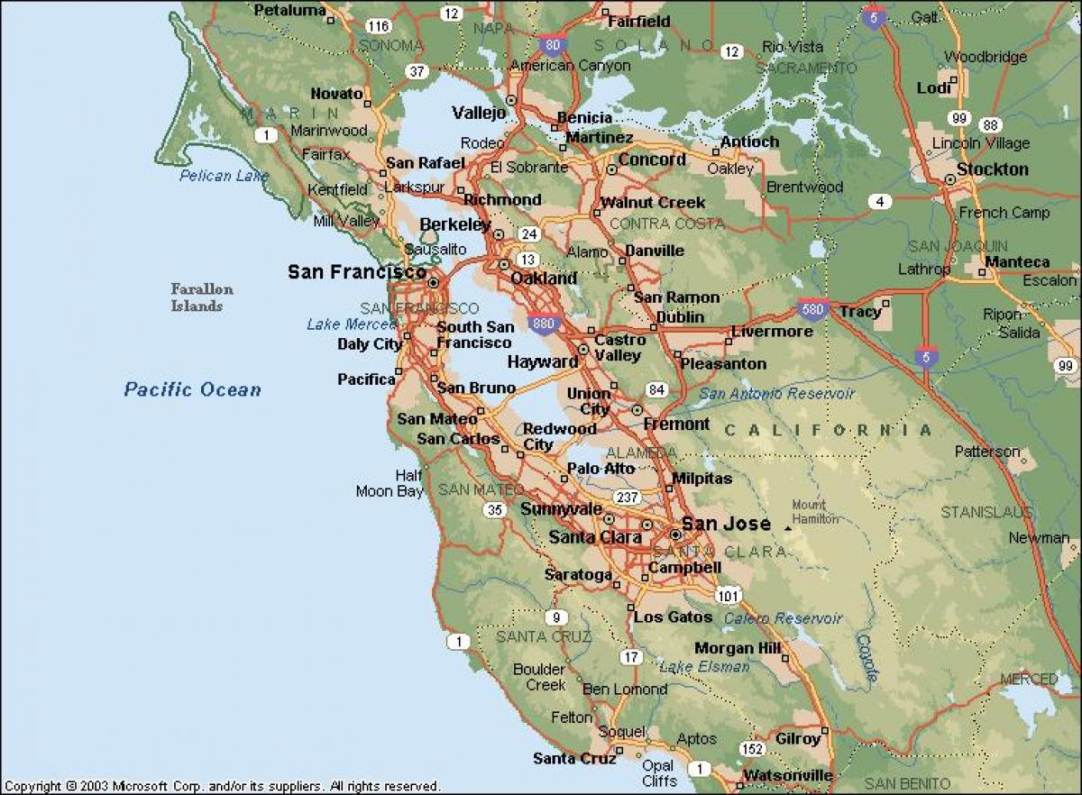 SF bay zemljevid
