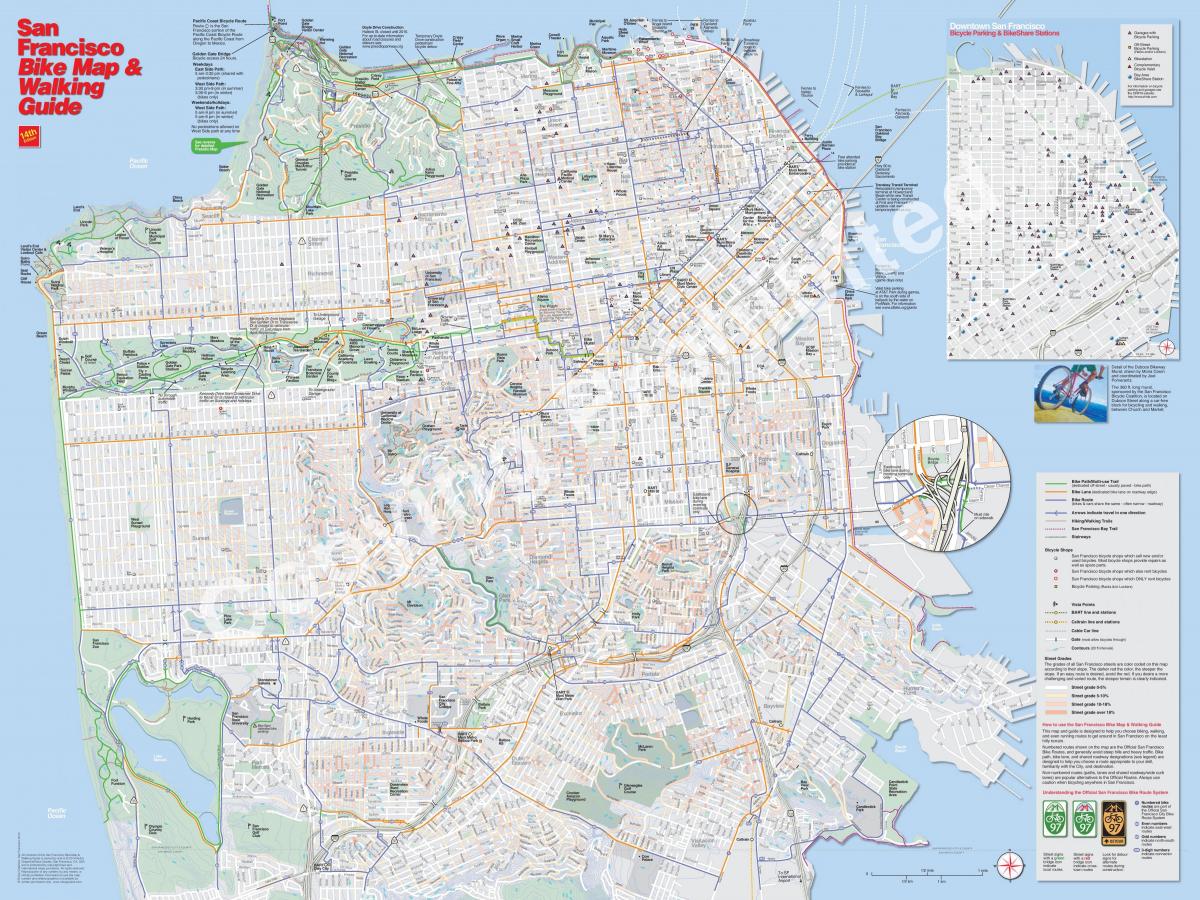 Zemljevid San Francisco kolesa
