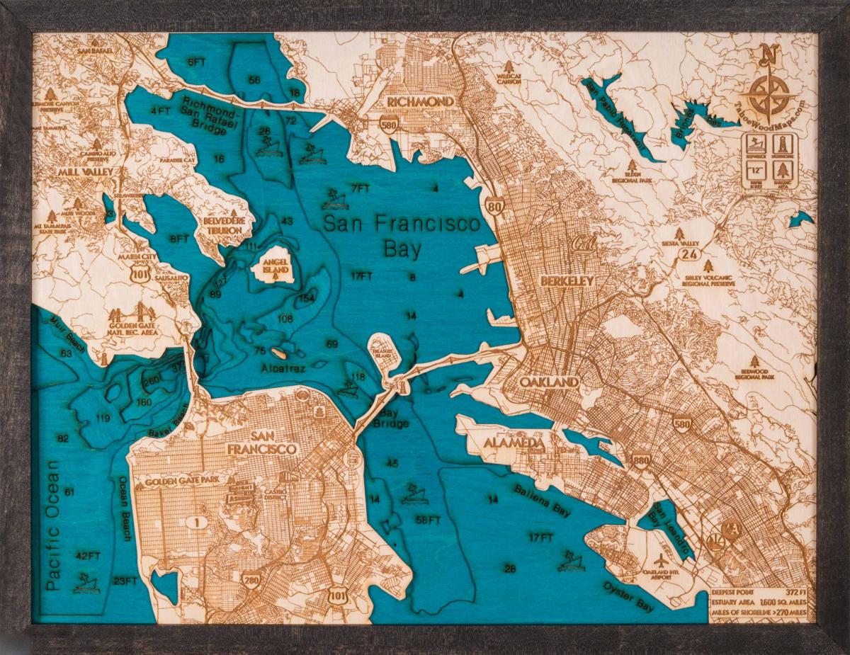 Zemljevid San Francisco lesa