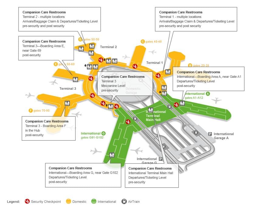 SFO terminal 3 vrata zemljevid