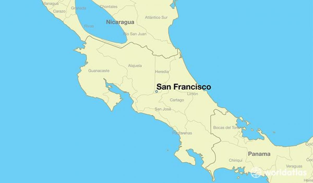 Zemljevid San Francisco na svetu