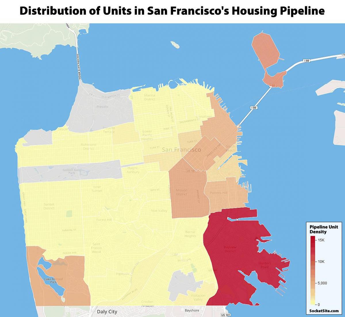 San Francisco javni stanovanjski zemljevid