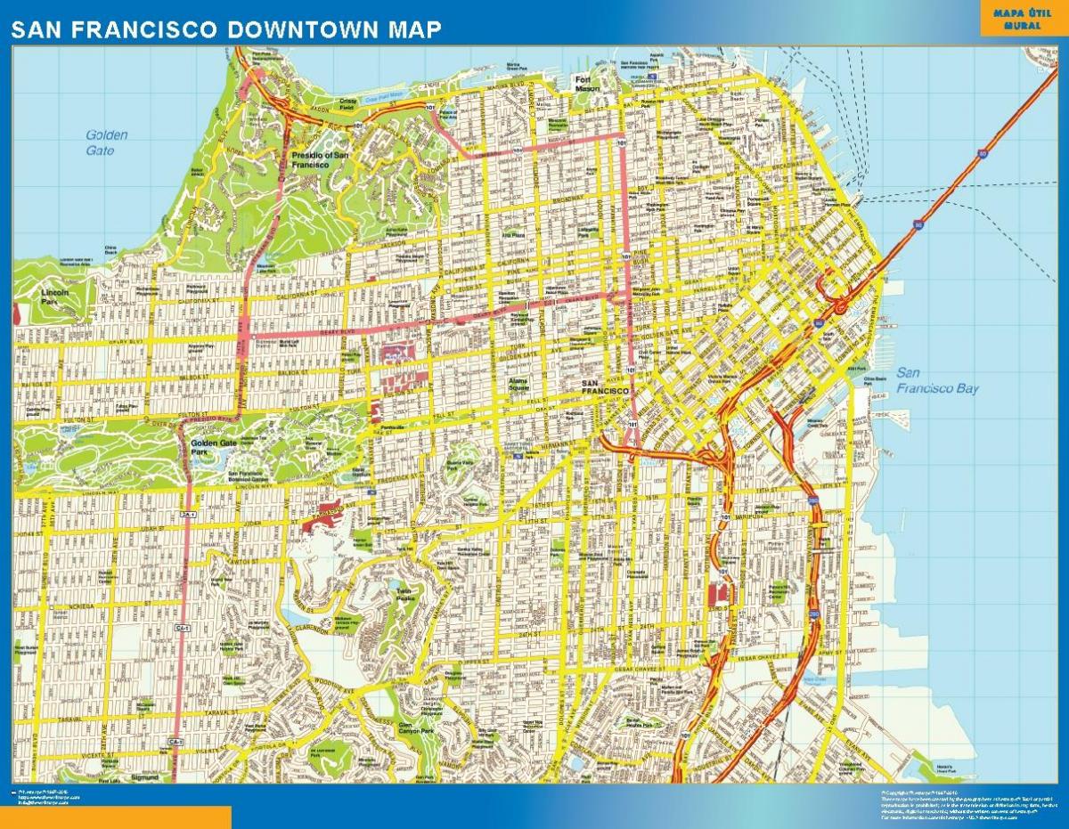 Zemljevid San Francisco steno