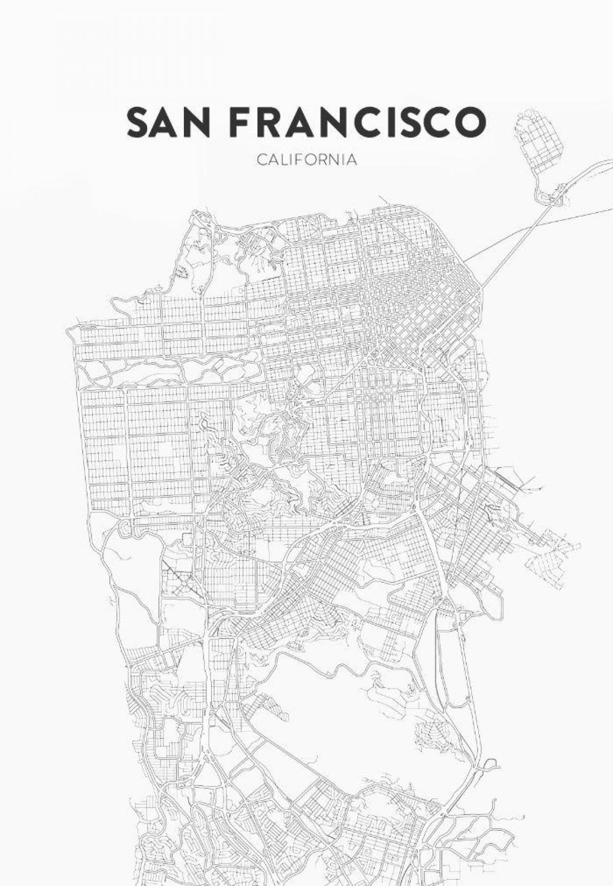 natisni zemljevid San Francisco