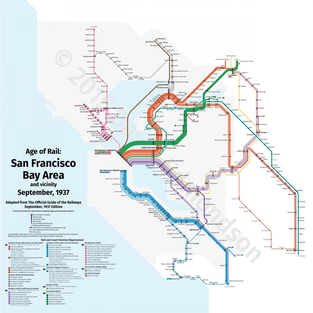 San Fran vlak zemljevid