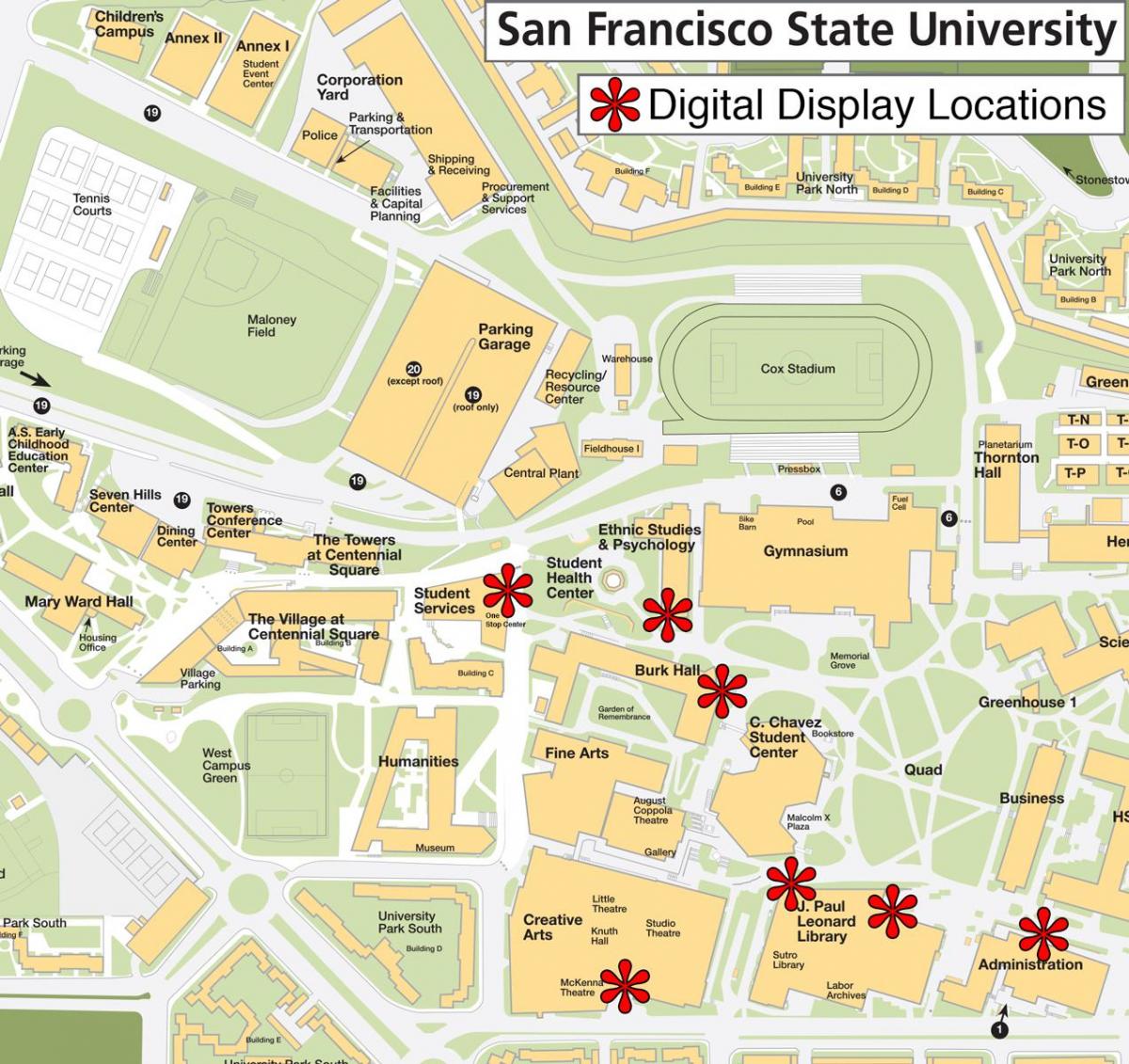 San Francisco state university zemljevid