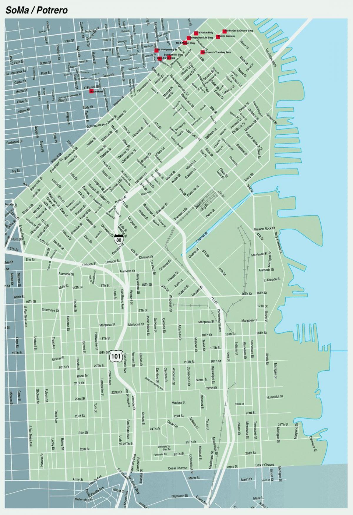 zemljevid soma San Francisco