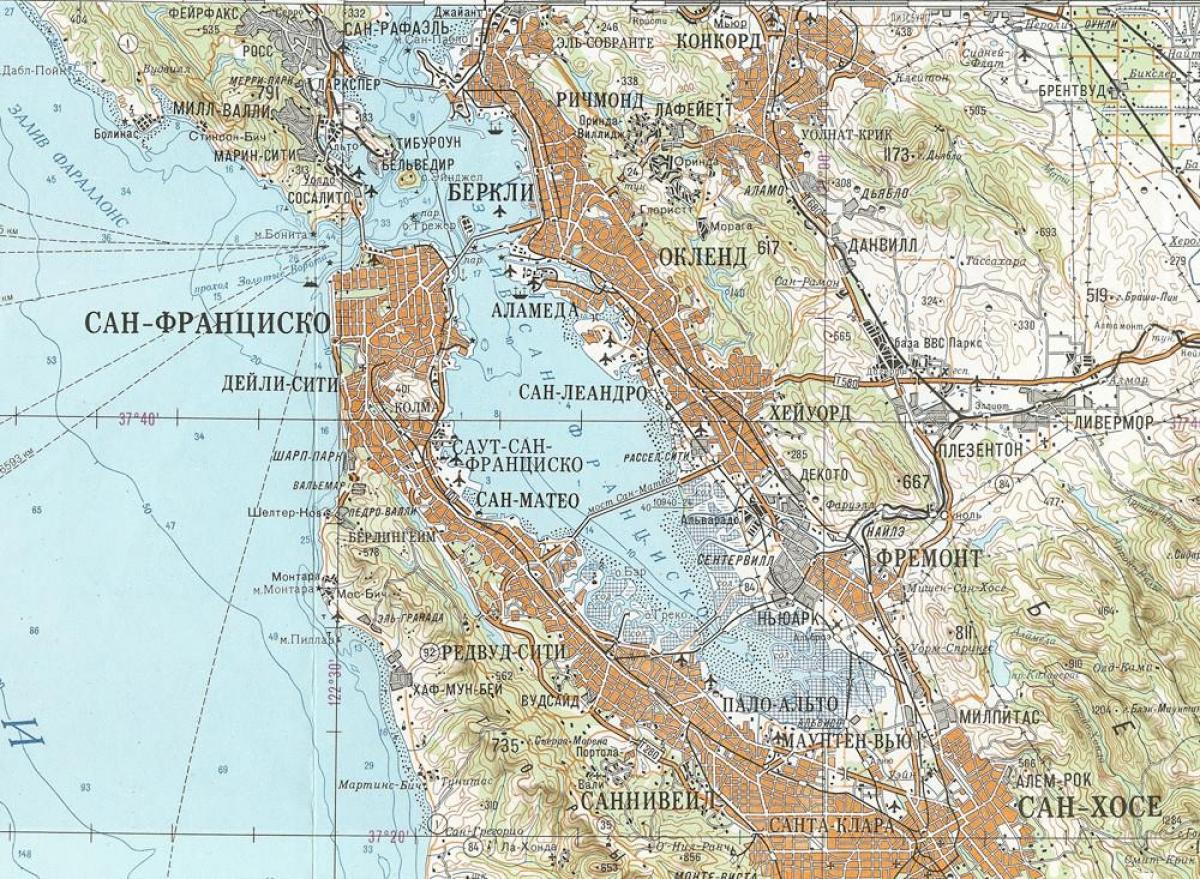 Zemljevid sovjetske San Francisco