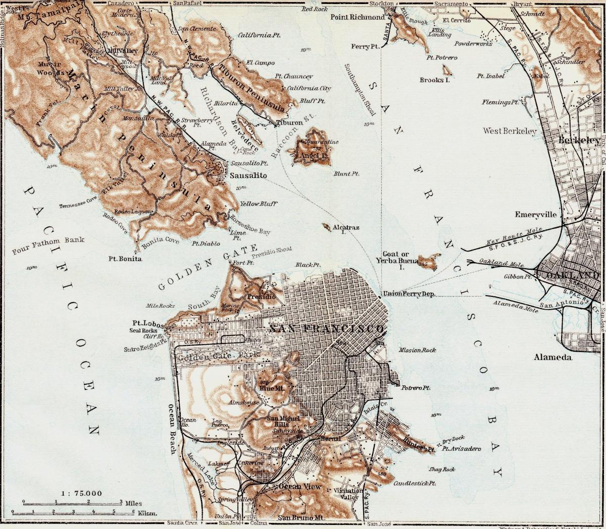 Zemljevid letnik San Francisco 