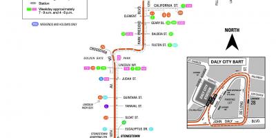 San Francisco avtobus 28 poti zemljevid