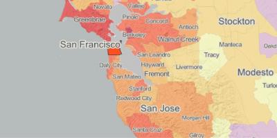 Zemljevid mapp San Francisco