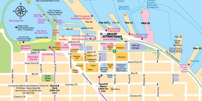 Zemljevid ribič je pomol San Francisco