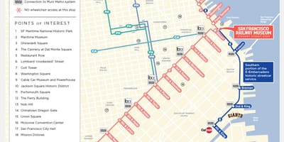 San Francisco žičnice urnik zemljevid