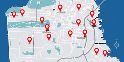 Zemljevid San Francisco bolnišnice