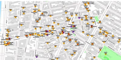 San Francisco gay okrožno zemljevid