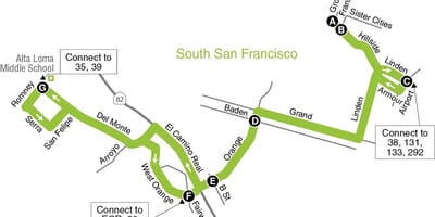 Zemljevid San Francisco osnovne šole