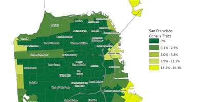 Zemljevid San Francisco poplavno območje