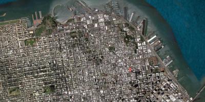 Zemljevid San Francisco satelitska tv