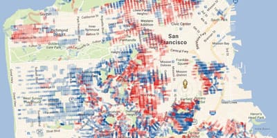 Zemljevid San Francisco višina
