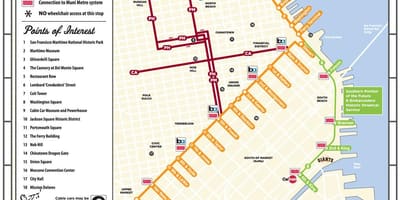 San Fran voziček zemljevid