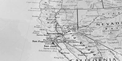 Črna in bela zemljevid San Francisco