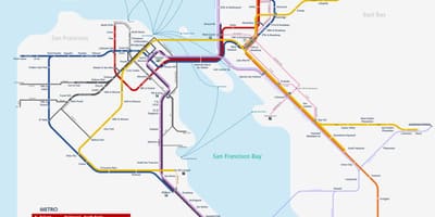 San Fran zemljevid podzemne železnice