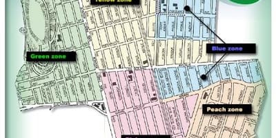 SF ulica pometanje zemljevid